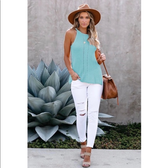 PRIVATE LABEL : Aqua Knit Racerback Tank Top - Picture 4 of 4